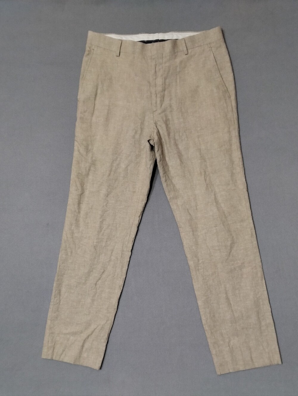 Joseph A. Bank 1905 Linen Blend Dress Pants Mens 33X32 Tan Classic Fit Pre-owned